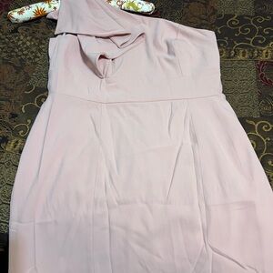 After Six One-Shoulder Blush Dress